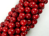 Red Bamboo Coral Beads, 10mm Round Beads-Gems: Round & Faceted-BeadXpert