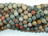 Matte Polychrome Jasper, 6mm Round Beads-Gems: Round & Faceted-BeadXpert