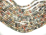 Matte Polychrome Jasper, 6mm Round Beads-Gems: Round & Faceted-BeadXpert