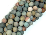 Matte Polychrome Jasper, 8mm Round Beads-Gems: Round & Faceted-BeadXpert