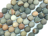 Matte Polychrome Jasper, 10mm Round Beads-Gems: Round & Faceted-BeadXpert