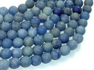 Matte Blue Aventurine Beads, Round, 10mm-Gems: Round & Faceted-BeadXpert