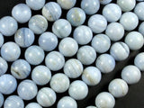 Blue Lace Agate Beads, Blue Chalcedony Beads, 10mm Round-Gems: Round & Faceted-BeadXpert