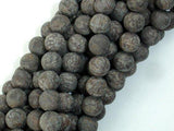 Matte Brown Snowflake Obsidian Beads, 8mm Round Beads-Gems: Round & Faceted-BeadXpert