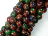 Mosaic Stone Beads-Multi color, 10mm, Round Beads-Gems: Round & Faceted-BeadXpert