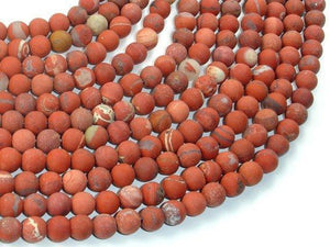 Matte Red Jasper Beads, 6mm, Round Beads-Gems: Round & Faceted-BeadXpert