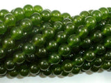Jade Beads, Olive Green, 8mm Round Beads-Gems: Round & Faceted-BeadXpert