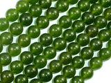 Jade Beads, Olive Green, 8mm Round Beads-Gems: Round & Faceted-BeadXpert