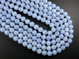 Blue Chalcedony Beads, Blue Lace Agate Beads, 10mm Round-Gems: Round & Faceted-BeadXpert