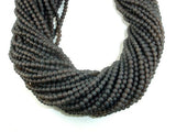 Matte Smoky Quartz Beads, 4mm Round Beads-Gems: Round & Faceted-BeadXpert