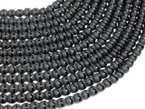 Matte Black Onyx Beads, 6mm Round Beads-with polished line-Gems: Round & Faceted-BeadXpert