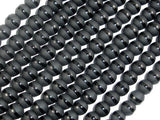 Matte Black Onyx Beads, 6mm Round Beads-with polished line-Gems: Round & Faceted-BeadXpert