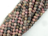 Matte Rhodonite Beads, 4mm, Round Beads-Gems: Round & Faceted-BeadXpert