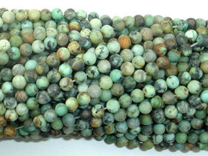 Matte African Turquoise Beads, 4mm Round Beads-Gems: Round & Faceted-BeadXpert