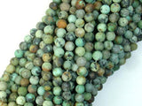 Matte African Turquoise Beads, 4mm Round Beads-Gems: Round & Faceted-BeadXpert