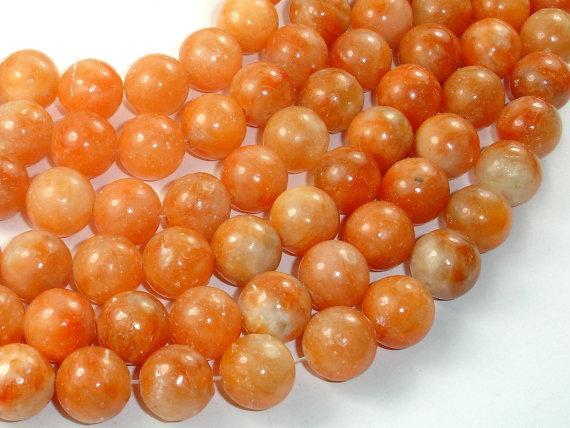 Orange Calcite Beads, 12mm Round Beads-Gems: Round & Faceted-BeadXpert