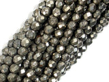 Pyrite Beads, 4mm Faceted Round-Gems: Round & Faceted-BeadXpert