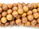 Yellow Wood Beads, Nangka Wood Beads, 10mm (10.3mm) Round Beads, 43 Inch-Wood-BeadXpert