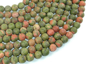 Matte Unakite Beads, 8mm Round Beads-Gems: Round & Faceted-BeadXpert