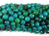 Chrysocolla, 8mm (7.8mm) Faceted Round Beads-Gems: Round & Faceted-BeadXpert