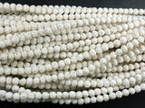 White Lava Beads, 4mm (4.5mm) Round Beads-Gems: Round & Faceted-BeadXpert