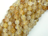 Yellow Quartz, 8mm(8.3mm) Round Beads-Gems: Round & Faceted-BeadXpert