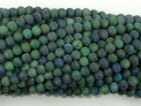 Matte Azurite Malachite Beads, 4mm Round Beads-Gems: Round & Faceted-BeadXpert