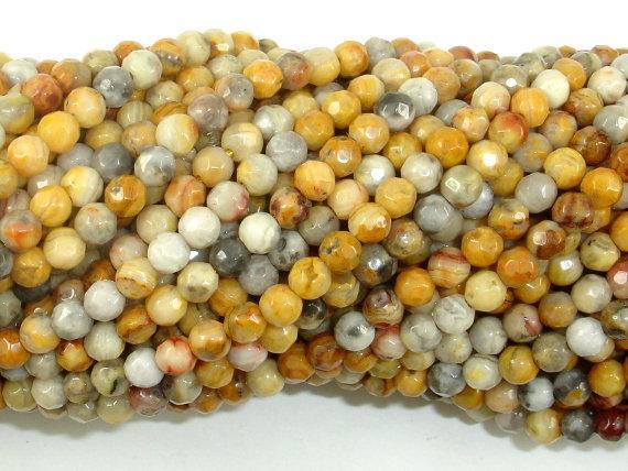 Crazy Lace Agate Beads, 4mm Faceted Round-Gems: Round & Faceted-BeadXpert