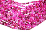 Banded Agate Beads, Fuchsia Agate, 6mm(6.3mm) Round-Gems: Round & Faceted-BeadXpert
