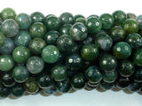 Moss Agate Beads, 10mm Faceted Round Beads-Gems: Round & Faceted-BeadXpert