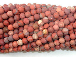 Matte Red Jasper Beads, 4mm, Round Beads-Gems: Round & Faceted-BeadXpert