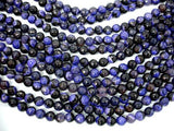 Agate Beads, Purple & Black, 8mm Faceted-Agate: Round & Faceted-BeadXpert
