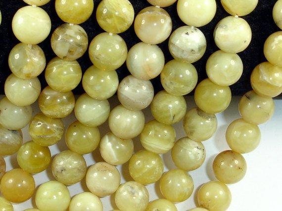 Yellow Opal Beads, 10 mm, Round Beads-Gems: Round & Faceted-BeadXpert