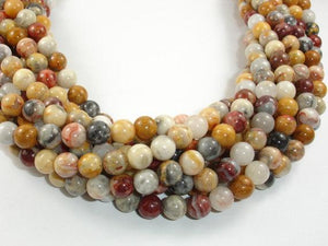 Crazy Lace Agate Beads, 8mm Round Beads-Gems: Round & Faceted-BeadXpert