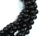 Black Tourmaline Beads, Round, 6mm-Gems: Round & Faceted-BeadXpert