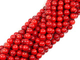 Red Bamboo Coral Beads, Round, 6mm-Gems: Round & Faceted-BeadXpert