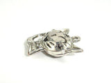 Metal Charms - Animal Kitty Pendant, Zinc Alloy, Antique Silver Tone, 2pcs-Metal Findings & Charms-BeadXpert