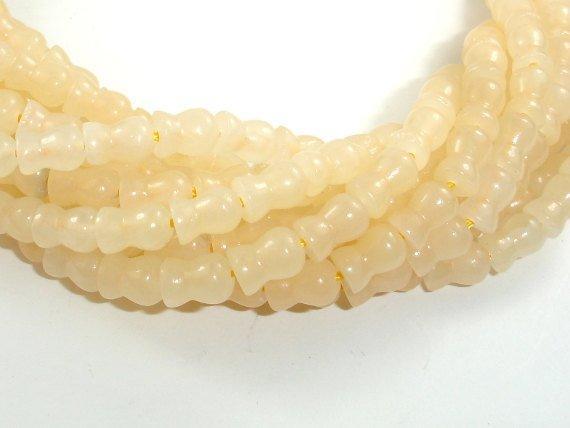 Yellow Jade Beads, Vase (Flower), 5 x 8mm-Gems:Assorted Shape-BeadXpert