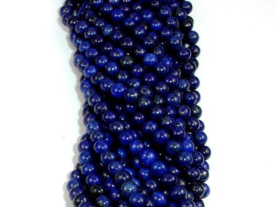 Lapis Lazuli beads, 4mm, Round Beads-Gems: Round & Faceted-BeadXpert