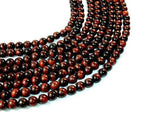 Red Tiger Eye Beads, 8mm Round Beads-Gems: Round & Faceted-BeadXpert