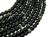 Golden Obsidian Beads, Round, 6mm-Gems: Round & Faceted-BeadXpert