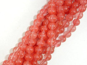 Cherry Quartz Beads, Round, 8mm-Gems: Round & Faceted-BeadXpert