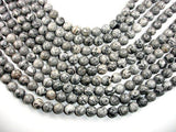 Gray Picture Jasper Beads, Round, 10mm-Gems: Round & Faceted-BeadXpert