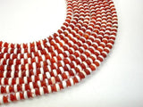Matte Tibetan Agate Beads, With White Stripe, Round, 6mm-Gems: Round & Faceted-BeadXpert