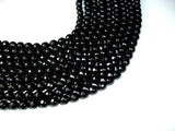 Black Onyx Beads, Faceted Round, 8mm-Gems: Round & Faceted-BeadXpert