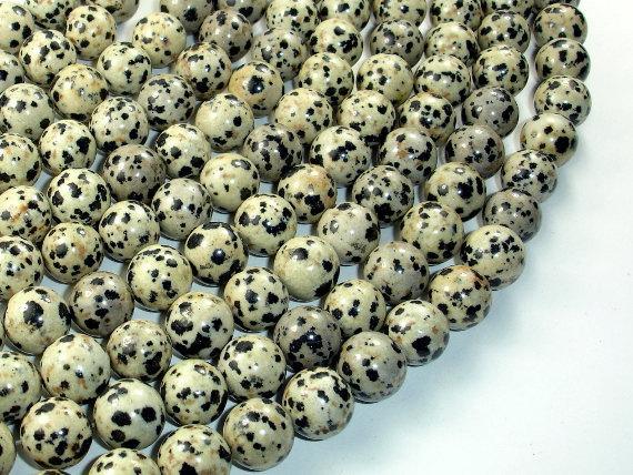 Dalmation Jasper Beads, Round, 12mm-Gems: Round & Faceted-BeadXpert
