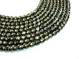 Pyrite Beads, Faceted Round, 8mm-Gems: Round & Faceted-BeadXpert