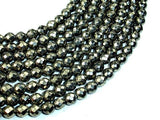 Pyrite Beads, Faceted Round, 6mm-Gems: Round & Faceted-BeadXpert