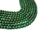 Green Chalcopyrite, 8mm Round Bead-Gems: Round & Faceted-BeadXpert