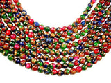 Mosaic Stone Beads, Multicolor, Round, 8mm-Gems: Round & Faceted-BeadXpert